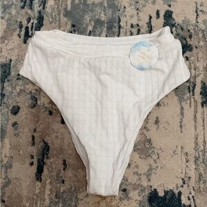 Altar'd State White Ribbed Bikini Brief